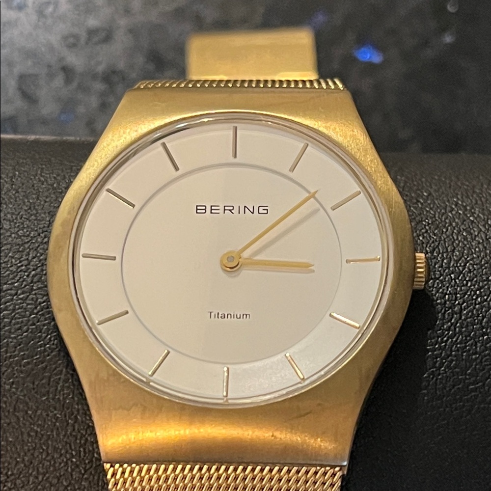 Bering Gold and White Women's Watch